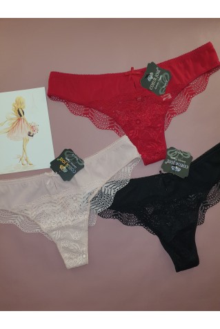 Трусики бразилиана из микрофибры и кружева Coeur Joie 2013